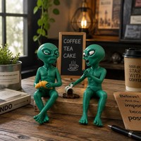 Décorations amusantes d'extraterrestres SWAITE pour la table du salon, statues originales, sculptures de fenêtre pour salle d'arcade, cadeaux pour amis