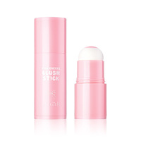 Stick de blush pour les joues de style coréen Life GIRLS, rose clair, beauté minérale, maquillage mat, couleur à faible saturation, éponge à appliquer
