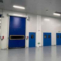 Pintu Ruang Bersih PVC Modular Kecepatan Tinggi Langsung dari Pabrik dengan Remote Control untuk Pabrik Makanan dan Lorong Gudang