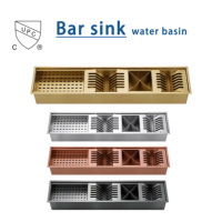 Plateau de rangement et égouttoir de cuisine en acier inoxydable SUS 304 multi-compartiments, finition or nano, 800 mm