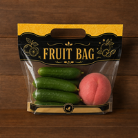 Sac d'emballage en plastique OPP CPP LDPE de qualité alimentaire avec logo imprimé personnalisé pour les raisins, sac d'emballage perforé pour fruits, sac d'emballage pour raisins