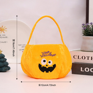 Bolsa de Halloween para Niños, Linda Bolsa de Truco o Trato, Bolso de Mano con Diseño de Murciélago, Cubo para Dulces - Product Image 5