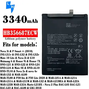 मूल Huawei सम्मान के लिए बैटरी HB356687ECW 7X 3340mAh 3.82V
