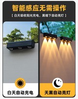 Lampe murale solaire LED RGB super lumineuse, batterie, blanc chaud, clôture de jardin, escaliers, décoration extérieure, indice de protection IP65, paysage, marche