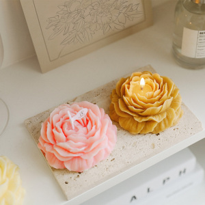 卸売家の装飾かわいいバラの花の形の香りのキャンドル牡丹彫刻アロマセラピーギフト結婚式のための香りのキャンドル - Product Image 1