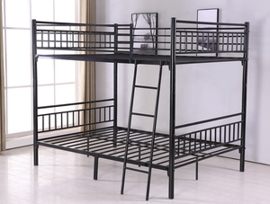 <span class=keywords><strong>Lit</strong></span> superposé en métal <span class=keywords><strong>empilable</strong></span> double Queen Over Full, cadre en acier pour étudiants, appartement, <span class=keywords><strong>lit</strong></span> superposé pour adultes avec bureau - Product Image 4