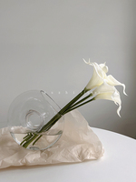 EVA Real Touch Blanc Rose Calla Lily Fleur Artificielle pour Mariage Maison Hôtel Décor Table Centre de Table