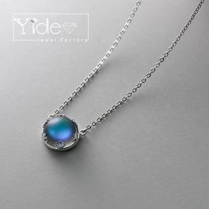 Collar con cuentas de color <span class=keywords><strong>aurora</strong></span> borealis oscuro de plata de ley S925 - Product Image 5