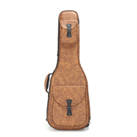 GB18 RM Étui pour guitare électrique acoustique en cuir marron personnalisé Oem Rainbow Music Durable avec sangles souples réglables