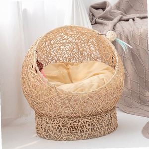 Cesto portaoggetti triangolare in cotone color pesca, porta pane di lusso per ostelli, cesto sospeso Boston Ferns - Product Image 2