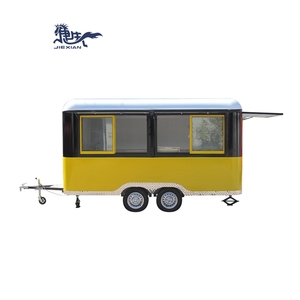 Food Truck, Remorque à café, Véhicule de vente ambulante, Camionnette alimentaire, Chariot à hot-dogs, Petit véhicule alimentaire vintage entièrement équipé - Product Image 2