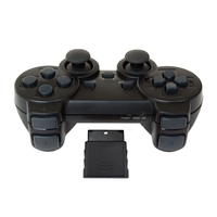 Manette de jeu sans fil 2,4 G à double vibration et double moteur pour console de jeu PS1/PS2, joystick et contrôleur