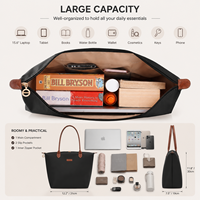 Sac fourre-tout en nylon imperméable pour femme, sac à main léger à bandoulière avec fermeture éclair, élégant, durable, pour usage quotidien, personnalisable avec logo OEM
