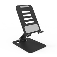 Supports de téléphone portable et de tablette en alliage d'aluminium métallique miniatures, pliables, réglables, rotatifs à 360 degrés, portables