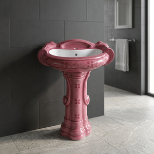 Lavabo sur pied carré moderne en surface solide, exquis, pour hôtels, salles de bain, centres commerciaux et projets de construction - Product Image 6
