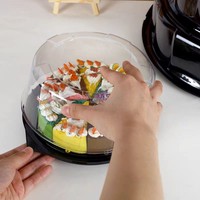 Boîte à gâteaux transparente haute définition matériau PET PP pour affichage de magasin de dessert pour nouilles Sushi Hamburgers sucre