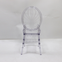 Chaise de mariage Chiavari élégante en acrylique plexiglas, dossier transparent, pour restaurants en plein air, cafés modernes, événements