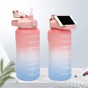 2 Liters Colorful Bottle with Straw Handle Mobile Phone Holder - AliExpress