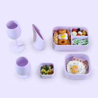 Silicone Bento Box Snack Container Combo Idéal Pique-Nique Travail Voyage Essentiel
