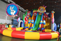Piscine gonflable géante pour adultes et enfants, parc aquatique terrestre, parc de loisirs personnalisé, toboggan gonflable
