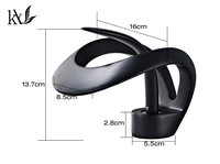 Robinet mélangeur cascade monotrou en laiton de haute qualité pour lavabo, eau froide et chaude, pour usage domestique