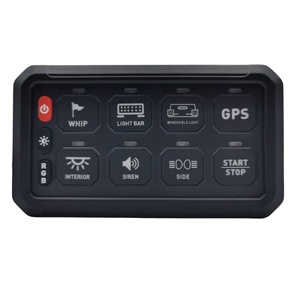 แผงสวิตช์กันน้ำ 12 ช่อง สำหรับเรือ รถ SUV ATV UTV รถบรรทุก 4x4 <span class=keywords><strong>12V</strong></span> 24V สำหรับงานออฟโรด พร้อมกล่องควบคุม<span class=keywords><strong>วงจร</strong></span><span class=keywords><strong>ไฟ</strong></span> <span class=keywords><strong>LED</strong></span> - Product Image 3