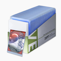 Prime Fit Protège-cartes rigides en plastique ultra transparents 3"X4" pour cartes de baseball, sans fermeture, pour cartes de sport et de collection