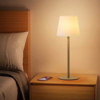 Lampe de bureau LED moderne avec abat-jour flexible, alimentée par batterie, DC 5V, télécommande, intensité réglable, corps en métal pour salle de lecture