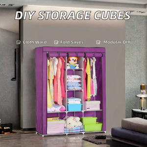DIY Convertible <b>Foldable</b> Extendable Fabric Storage Cubes Set -Armoire - Product Image 2