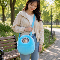 Sac de transport portable pour petits animaux, sac de voyage rond en maille pelucheuse pour hamsters, hérissons, chinchillas, cochons d'Inde