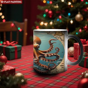 Taza Mágica Negra Esmerilada de 11oz, Taza de Cerámica Sensible al Calor que Cambia de Color, Regalo para Parejas - Product Image 2