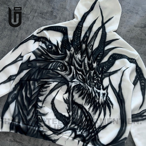 Produttore di abbigliamento con stampa grafica personalizzata DTG Set di felpe con Logo e pantaloni della tuta stampati tuta in pile <span class=keywords><strong>Tech</strong></span> Hoddie - Product Image 6