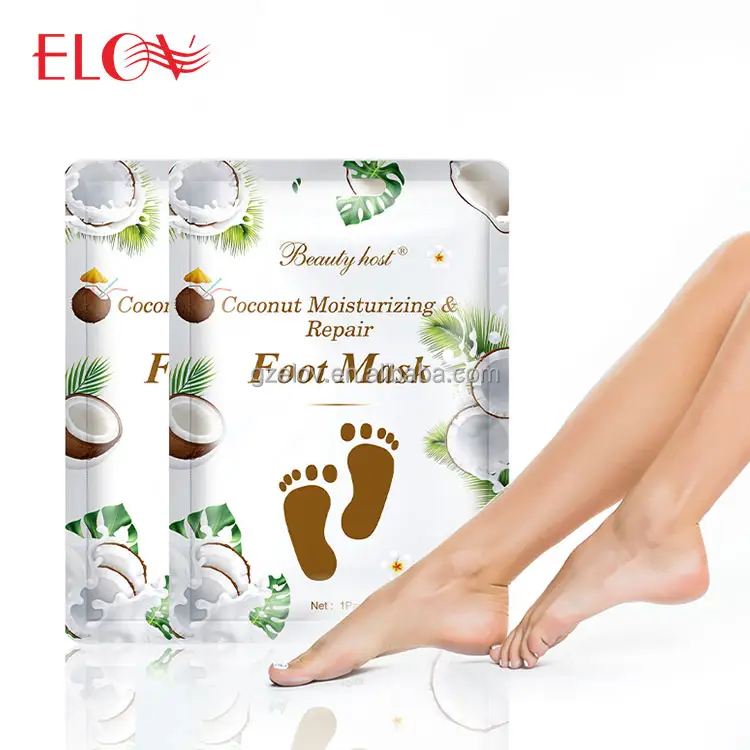 Schönheit Kokosnussöl nahrend Hydratation Fuß feuchtigkeitsspendende Maske pflanzliche Pediküre Spa Socken feuchtigkeitsspendend Aufhellung Füße Hautpflege