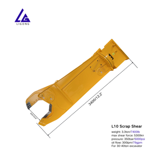Cisaille à ferraille LG compatible avec les <span class=keywords><strong>mini</strong></span>-excavatrices, les excavatrices moyennes et les excavatrices grandes, offre une large application pour l'industrie mondiale du recyclage - Product Image 2