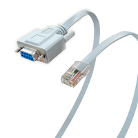 Cable de Conexión KICO DB9 a RJ45 para Consola, Carcasa Redonda de ABS, 1.5m, para Router y Switch de Red
