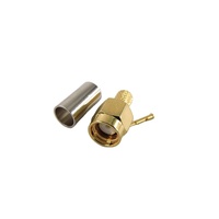Connecteur coaxial RF à sertir 12.4G SMA mâle pour câble RG58 LMR195 RG142