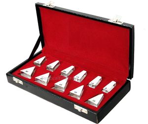 Juego de prismas oftálmicos SS Manufacture, 11 prismas sueltos, equipo de oftalmología y optometría, 1 año de garantía, caja de cuero, envío internacional. - Product Image 4