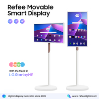 Monitor Portátil Inalámbrico Android de 32 Pulgadas con Pantalla Táctil, TV Inteligente, 120Hz, Blanco, Batería, Soporte Totalmente Ajustable, Venta al Por Mayor