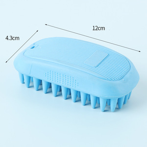 Cepillo de champú para perros para masaje de espalda Cepillo de silicona para ducha de <span class=keywords><strong>curry</strong></span> Hecho de goma - Product Image 6