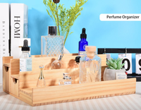 Présentoir en bois de pin à 3 niveaux pour parfums, support de rangement multifonctionnel en bois à plusieurs niveaux pour la maison