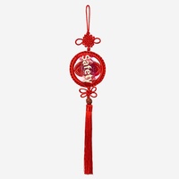 Pendentif Nœud Chinois Fait Main Petite Taille en Fil de Soie pour Ornements de Voiture, Décoration de Salon et de Maison, Cadeau Festif et Célébratoire