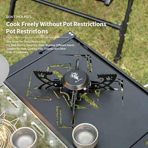 Réchaud à <span class=keywords><strong>gaz</strong></span> de camping pliable miniature portable de type split UFO au <span class=keywords><strong>butane</strong></span>, résistant au vent, à flamme élevée - Product Image 4