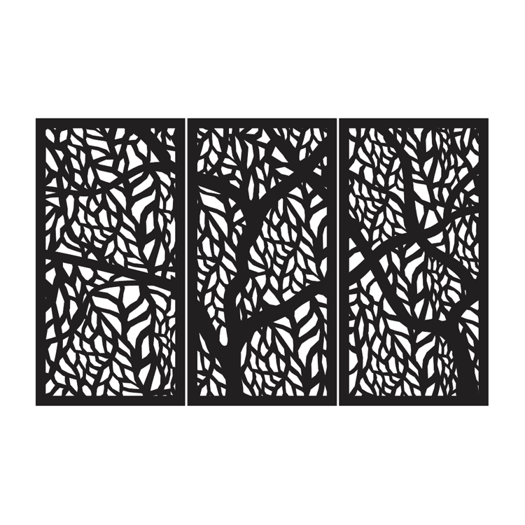 Custom Pattern Outdoor Decorative Metal Tree Wall Art Home Decor Laser Cut Antique Wall Hanger Metal Tree Wall Art