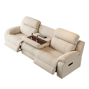 Sofá Reclinable Eléctrico Moderno, Plegable, de 3 Plazas, en Tela, con Puertos USB, Mueble para Sala de Estar, Sofá Compacto - Product Image 3