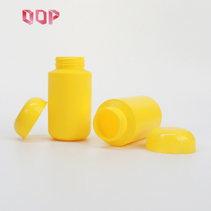 4oz 5.5oz 6.8oz Matte Yellow HDPE Plastic <b>Container</b> for Gummy Vitamins Candy <b>Pills</b> Screw Cap Custom Color Manufacturer - Product Image 5