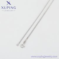 X001134913 Collier chaîne maille forçat XUPING en acier inoxydable 1,5 mm, couleur argent, bijoux minimalistes