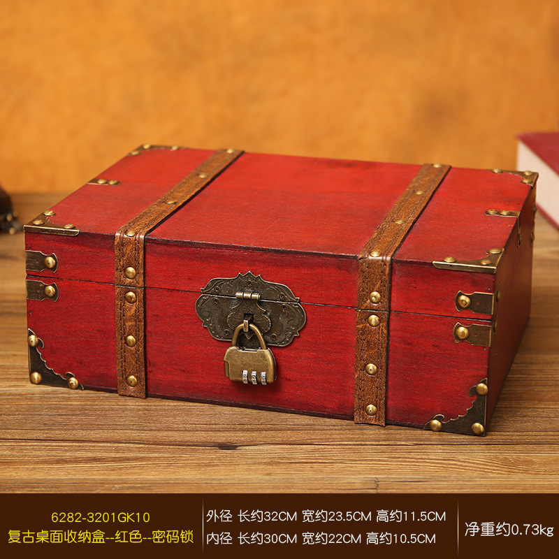 Large red combination lock