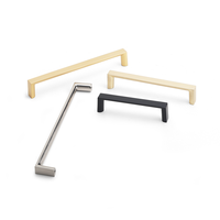 Poignées de tiroir et de porte de placard de cuisine modernes en aluminium doré de qualité supérieure, sur mesure, pour meubles.