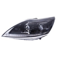 Faros Delanteros para Ford Focus 09-13, Conjunto de Faros Modificados con Lentes LED, Luces de Circulación Diurna, Señales de Giro Dinámicas