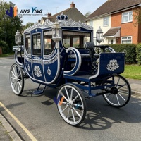 Charrette royale électrique de style exalté, calèche de mariage Victoria à 4 roues, chariot familial honorifique tiré par des chevaux à vendre